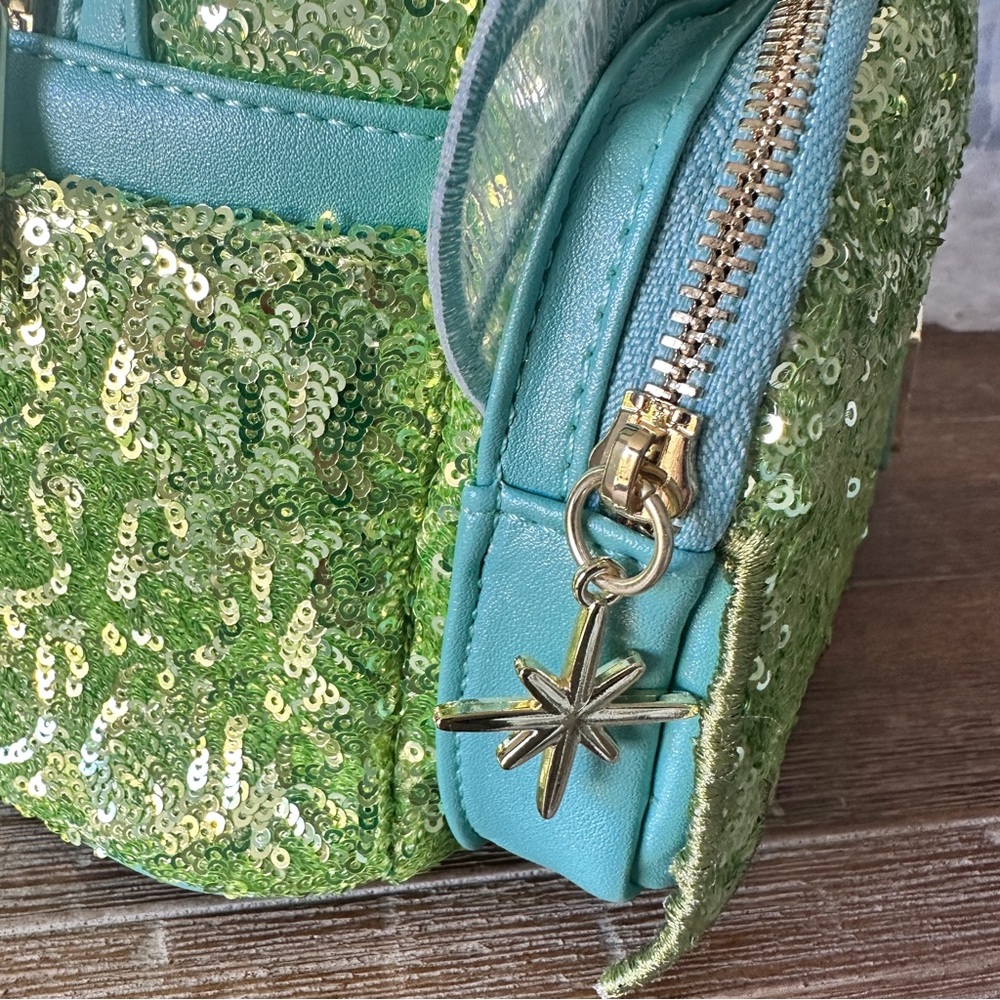 Loungefly Disney Tinker Bell Sequin Mini Backpack NWT - Picture 11 of 11